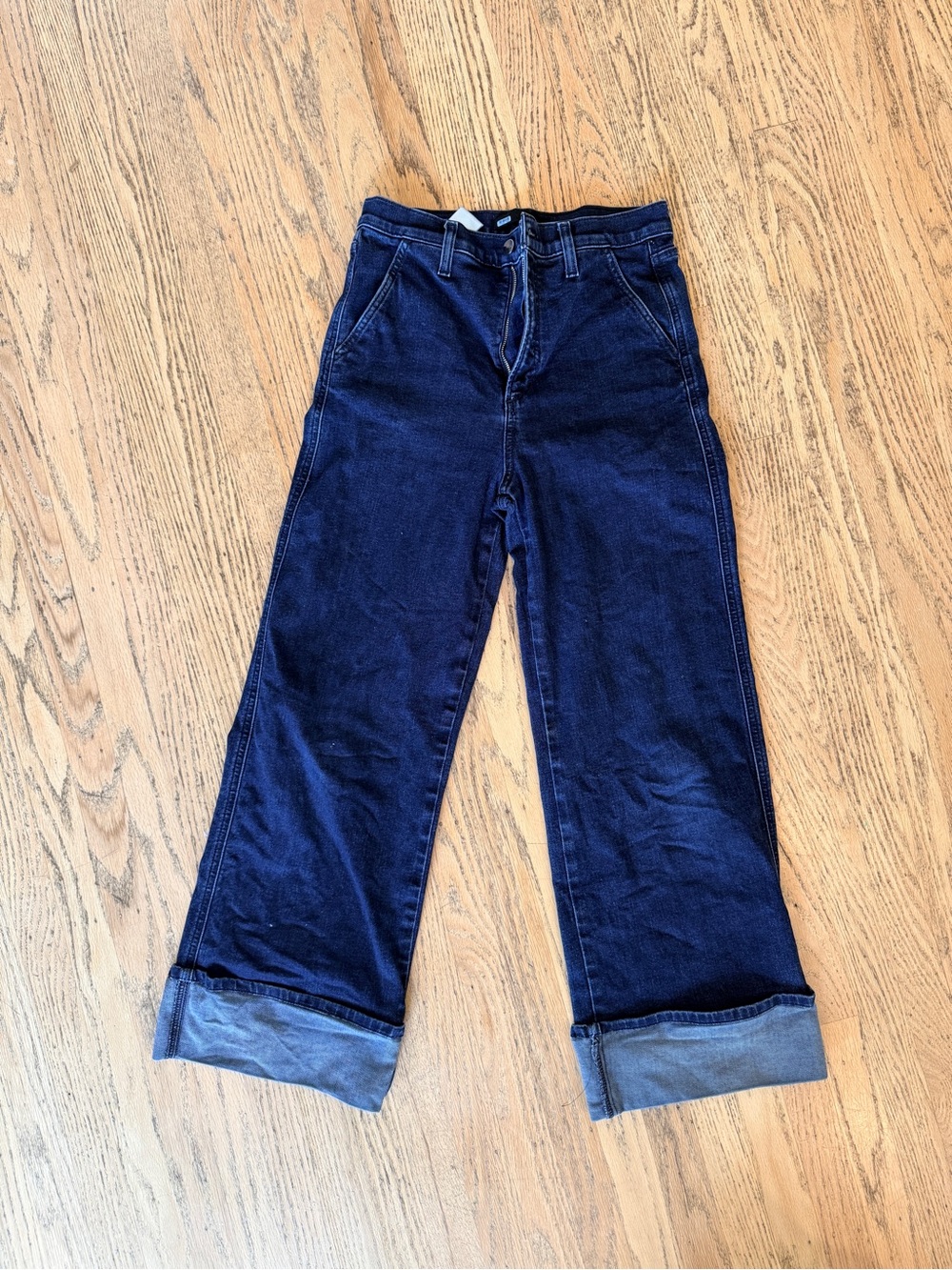 Joe's Jeans Dark Indigo Wide-Leg High-Rise Jeans
